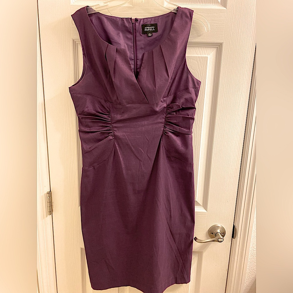 Size 14 Plum Colored Sheath by Adrianna Papell.